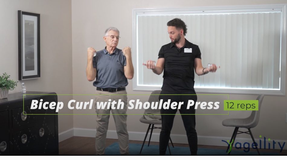Bicep Curl with Shoulder Press